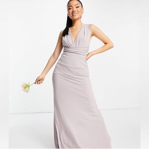 TFNC Petite Multiway Maxi Dress in Smoky Lavender Sz 8P